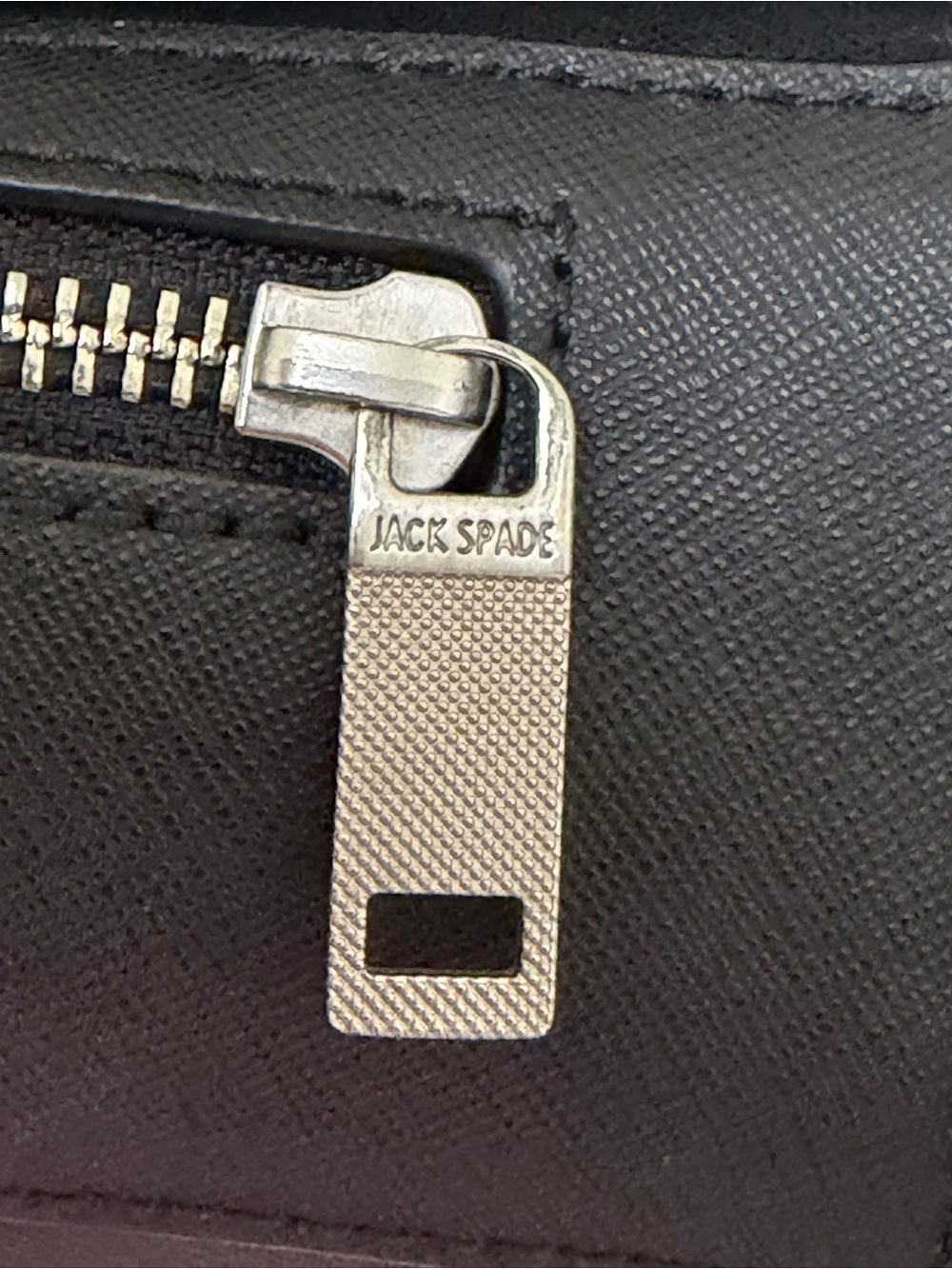 Jack Spade Barrow Black Leather Messenger Laptop Crossbody Bag - Picture 7 of 16